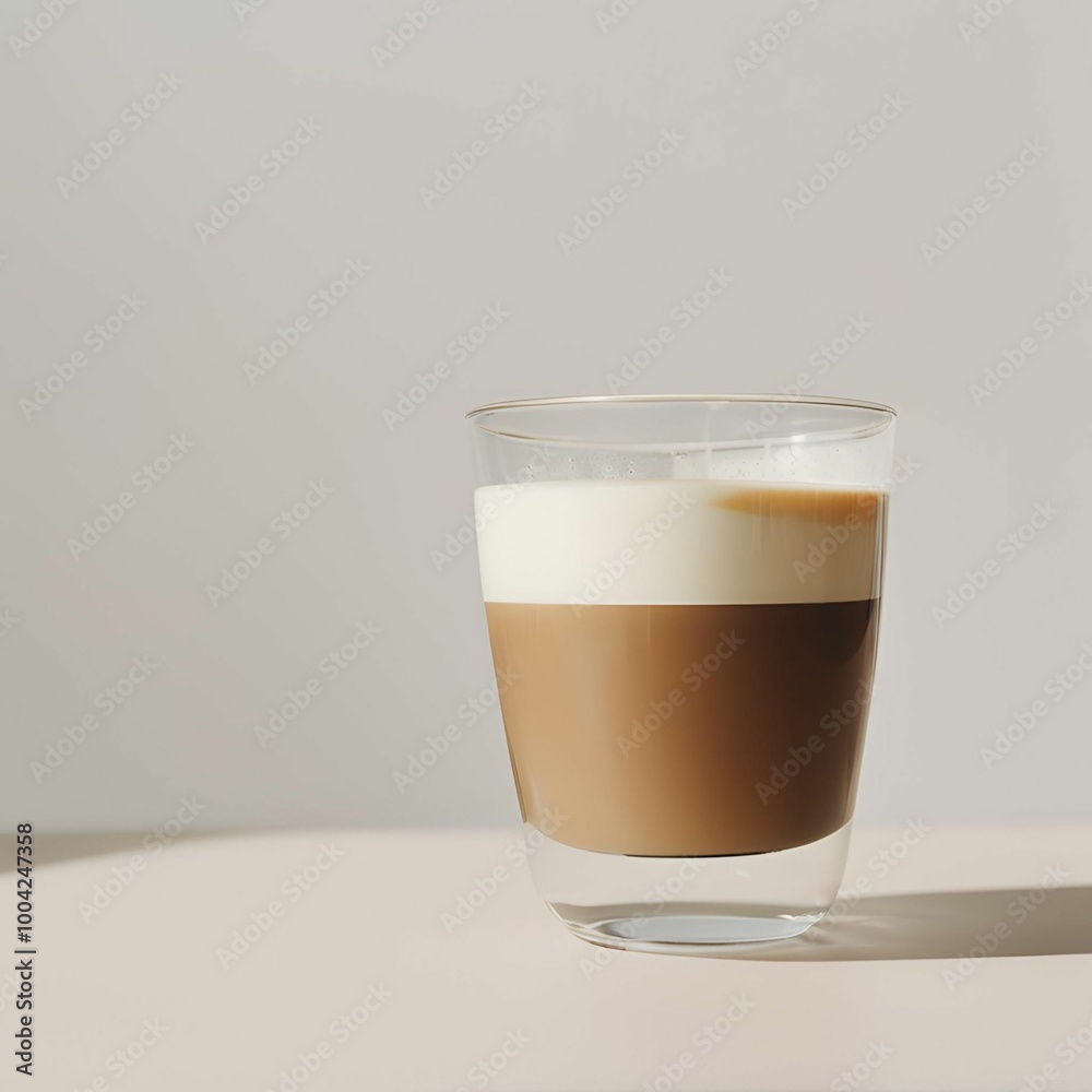 A glass of coffee with A glass of coffee with