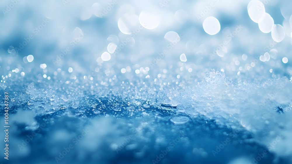 Abstract ice background. Blue background with cracks on the ice surface Abstract ice background. Blue background with cracks on the ice surface