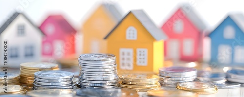 Speculative Property Buying and Real Estate Overvaluation - An Insight into Financial Corrections and Market Chaos in 3D Rendered Visualization photo