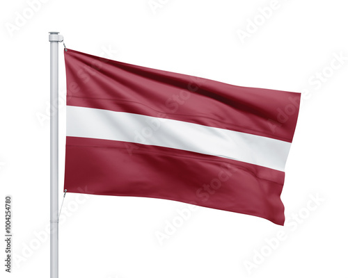 Free Download Latvia national flag on white background. - GFXLoad