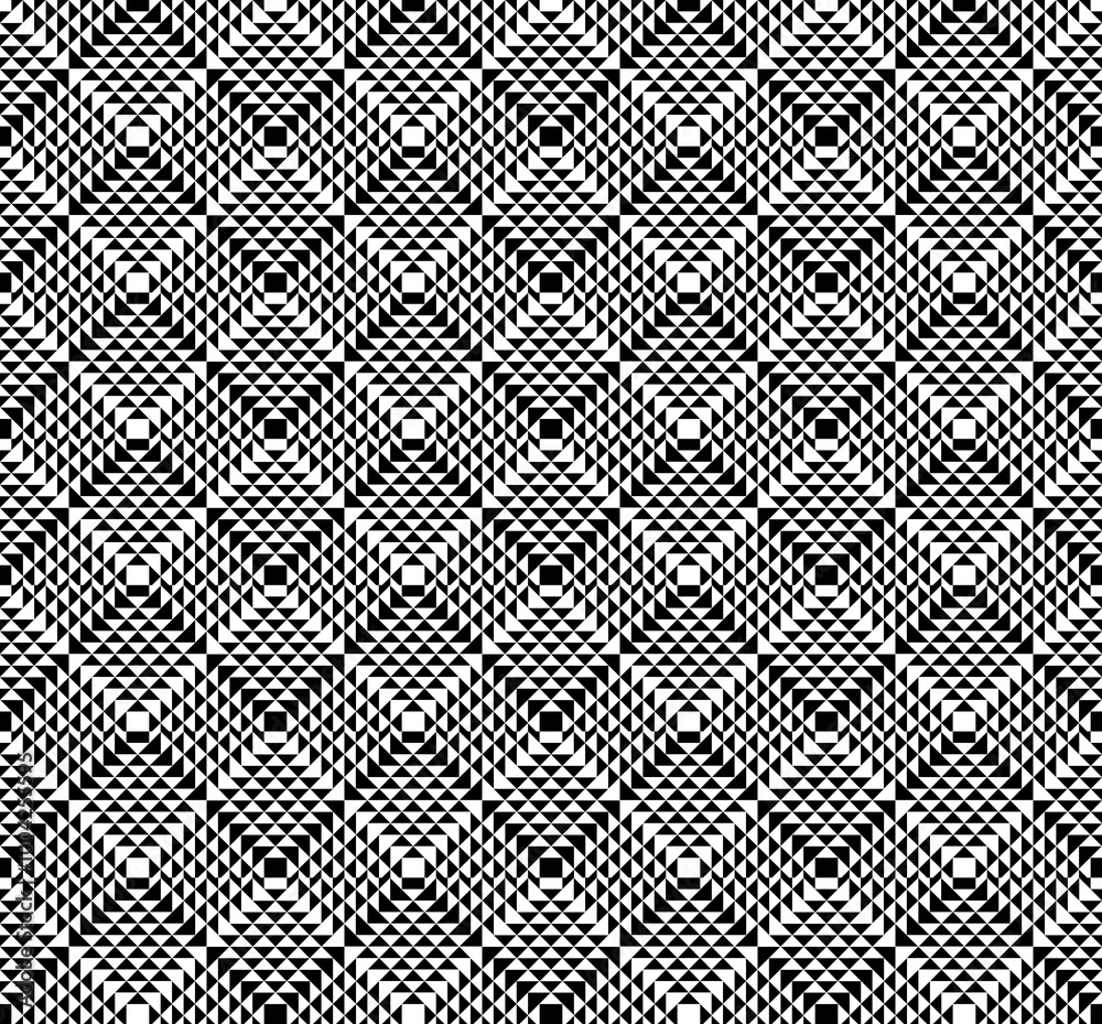Seamless geometric mosaic pattern, mirroring design. Seamless geometric mosaic pattern, mirroring design.