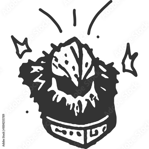 System Malfunction Vintage Illustration Vector