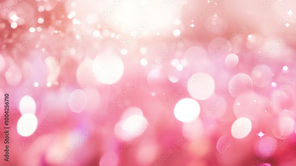 Pink Bokeh Lights Effect. Blurred Background. Elegant Abstract Defocused Light Dots on Warm Glowing Backdrop. Holiday concept Pink Bokeh Lights Effect. Blurred Background. Elegant Abstract Defocused Light Dots on Warm Glowing Backdrop. Holiday concept