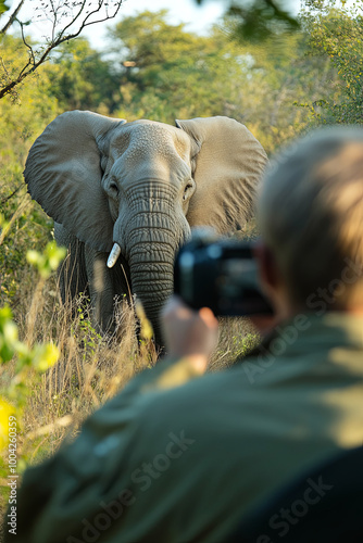 Photography safari with wildlife in Africa photo