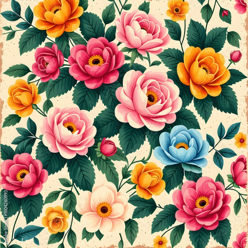 seamless pattern with roses
