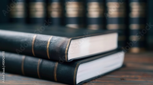 Law Book Focus, detailed view of a law book surrounded by a blurred backdrop, symbolizing justice, legal principles, and the essence of statutory authority.