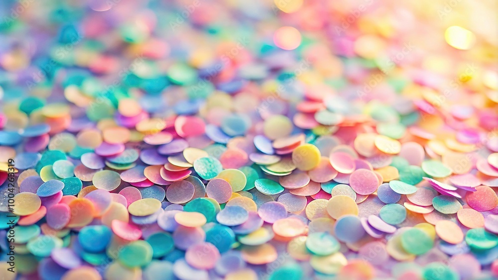 Pastel rainbow confetti scattered joyfully wallpaper extreme close-up Pastel rainbow confetti scattered joyfully wallpaper extreme close-up