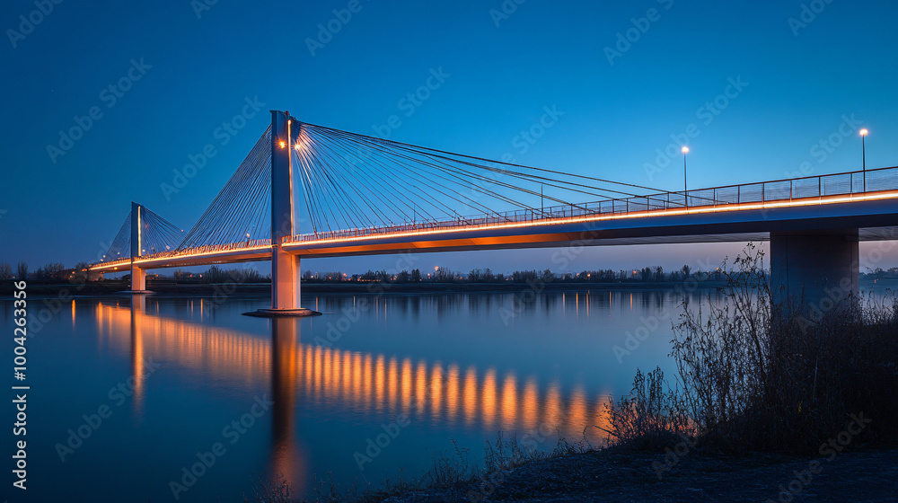 Obraz premium A striking bridge featuring innovative engineering and design