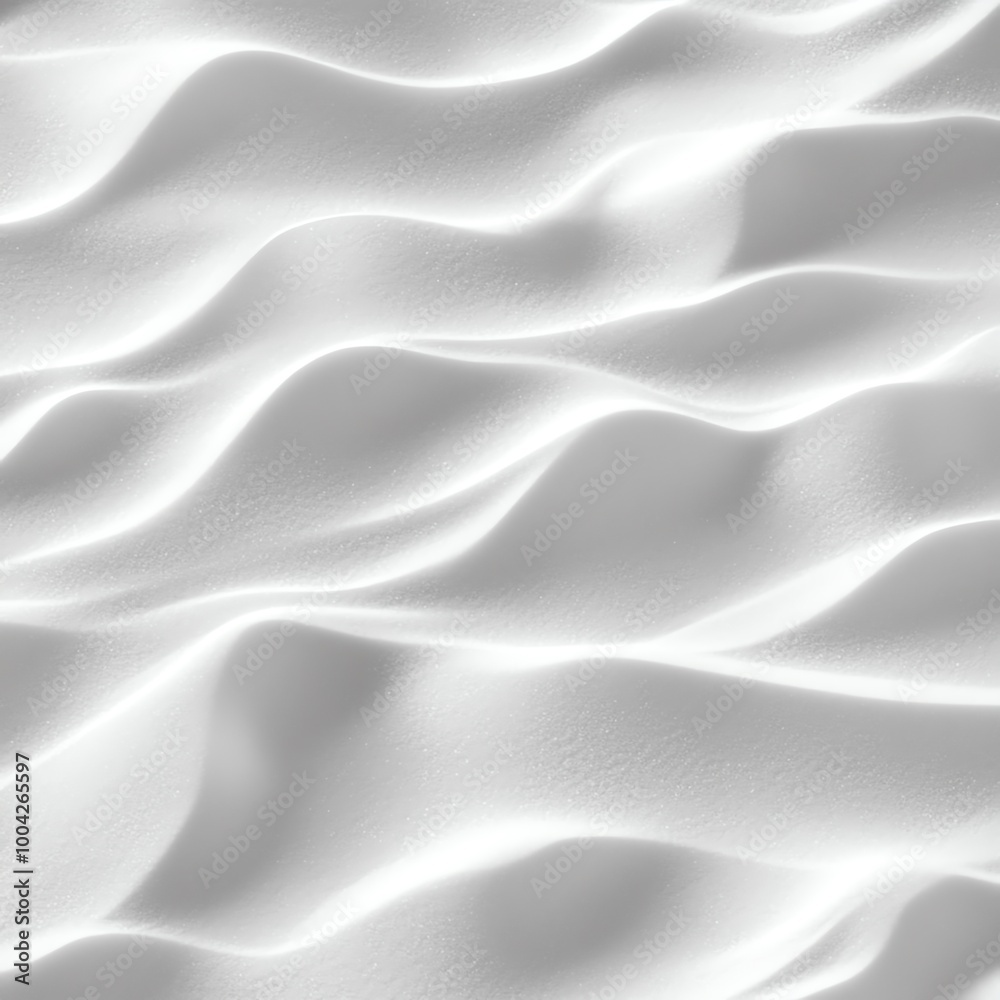 Fototapeta premium Abstract texture of soft flowing white waves, creating a serene and calming visual effect for backgrounds and design.