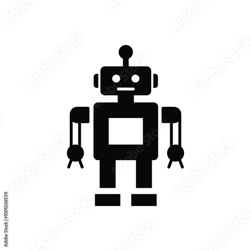 Robot icon logo design template isolated illustration