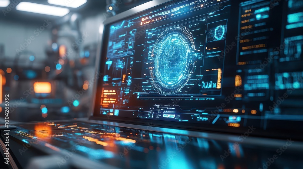 Preventive healthcare tools glowing with digital data in a futuristic clinic Futuristic Hologram Minimalist Preventive healthcare tools glowing with digital data in a futuristic clinic Futuristic Hologram Minimalist