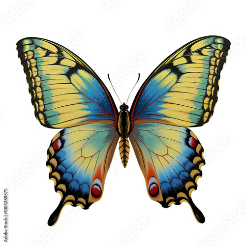 butterfly image without background. Ai generated 