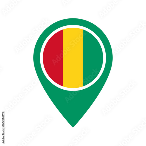 Free Download Guinea flag location icon - GFXLoad