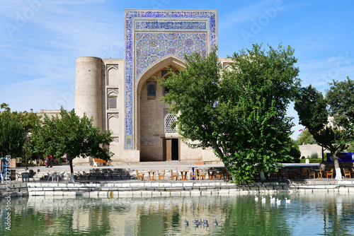 Lab-i Hauz pond and Devonbegi Khanqah. Bukhara, Uzbekistan photo