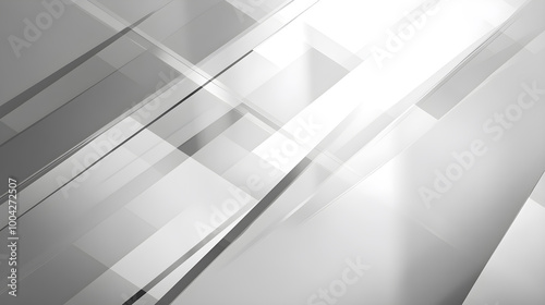 Geometric Abstract Background in White and Gray