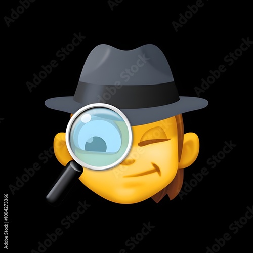 Detective with Magnifying Glass Emoji Icon
 photo