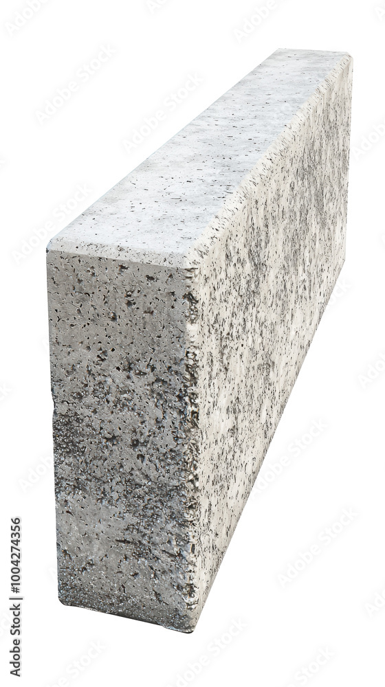 Concrete block with a rough texture, isolated on a white background. Concrete block with a rough texture, isolated on a white background.