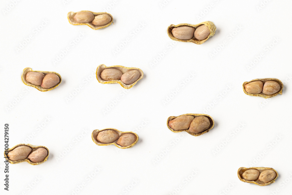 Peanut nuts isolated, peanut seeds isolate, white background, peanut nut isolated on white Peanut nuts isolated, peanut seeds isolate, white background, peanut nut isolated on white