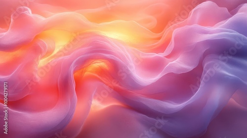 Wallpaper Mural peach hues blend gracefully into a soft gradient background creating a warm atmosphere with a pastel aesthetic perfect for wallpapers or design templates Torontodigital.ca