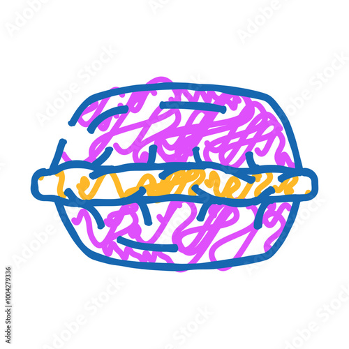 dumpling dish doodle icon sketch vector. dumpling dish sign. isolated symbol illustration