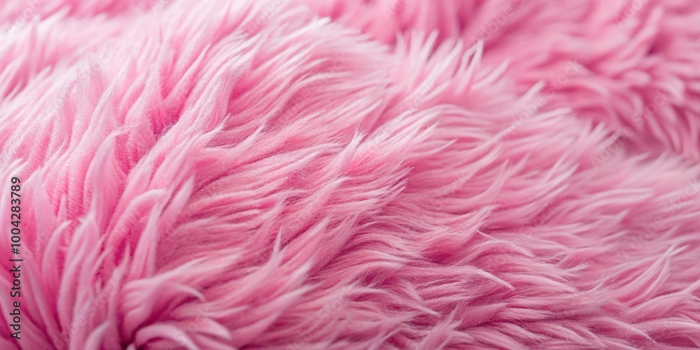 Pink fluffy faux fur texture background from a low angle perspective Pink fluffy faux fur texture background from a low angle perspective