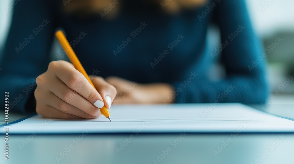 A close-up of a hand holding a pencil, poised over a blank sheet of paper, symbolizing creativity and brainstorming. A close-up of a hand holding a pencil, poised over a blank sheet of paper, symbolizing creativity and brainstorming.