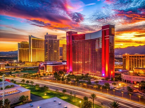 Exterior View of Resorts World Las Vegas Featuring Luxury Hotels and Casino on the Las Vegas Strip