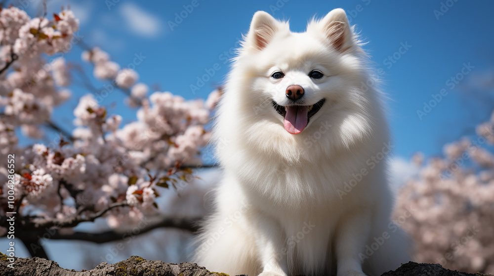 white fluffy dog photo generative ai white fluffy dog photo generative ai