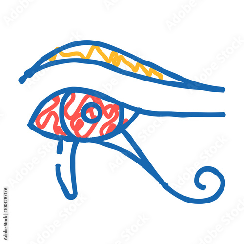 mythology of egypt doodle icon sketch vector. mythology of egypt sign. isolated symbol illustration