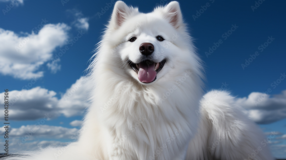 white fluffy dog photo generative ai white fluffy dog photo generative ai