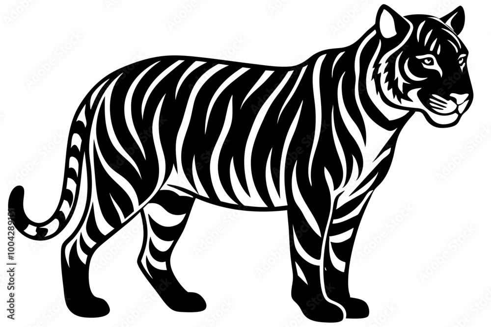 Obraz premium tiger vector illustration