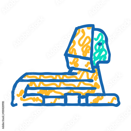 sphinx egypt monument doodle icon sketch vector. sphinx egypt monument sign. isolated symbol illustration