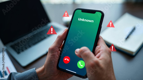 Unknown Caller Alert on Smartphone