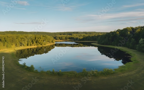 serene river flowing through a rocky woodland landscape