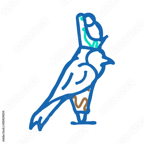 bird egypt doodle icon sketch vector. bird egypt sign. isolated symbol illustration