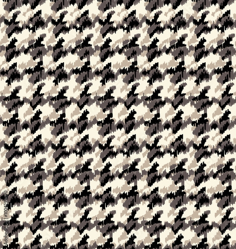 Houndstooth seamless pattern. Vintage textile texture. Modern fashion. crowbars images pattern.