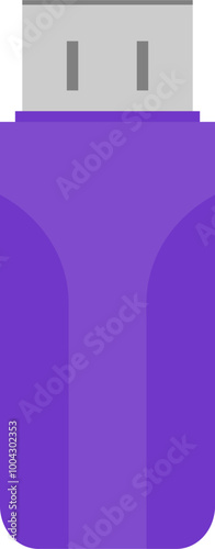 Purple USB flash drive. Purple USB flash drive icon.
