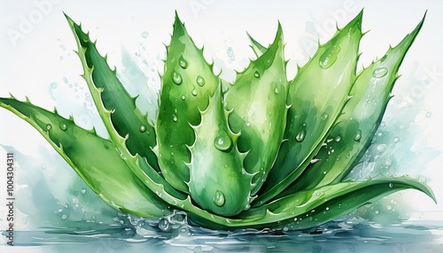 aloe vera with drops