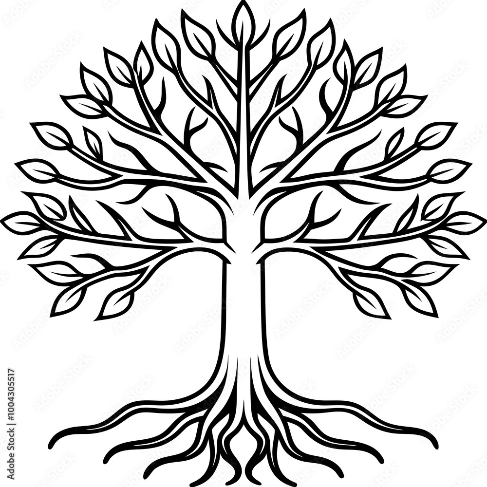 Obraz premium Symmetrical Tree of Connection