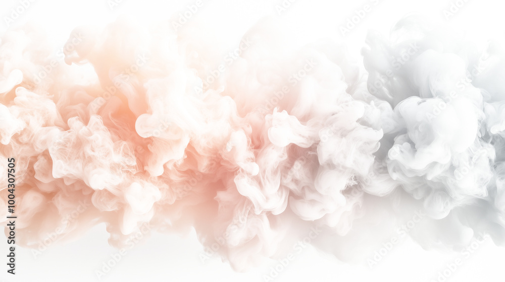 abstract coral orange gray fluffy clouds mist fog smoke curling isolated on transparent background abstract coral orange gray fluffy clouds mist fog smoke curling isolated on transparent background