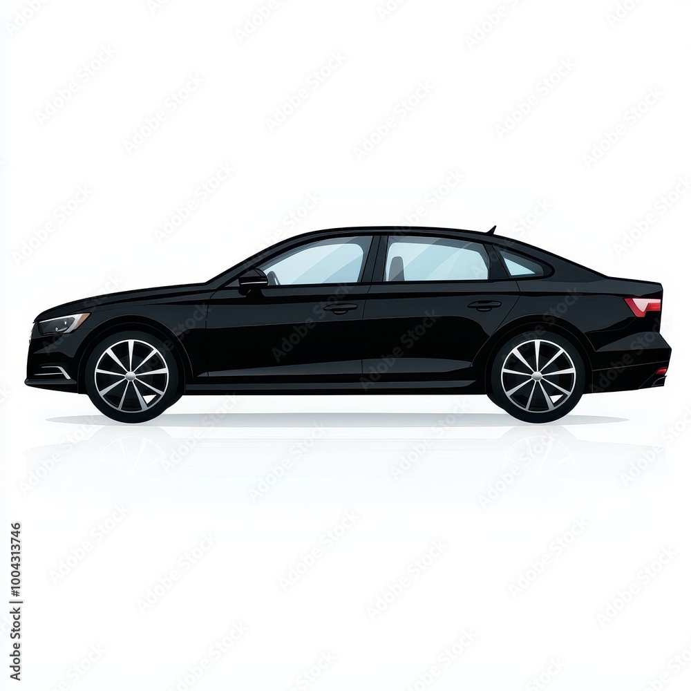 Elegant Luxury Car on White Background Elegant Luxury Car on White Background