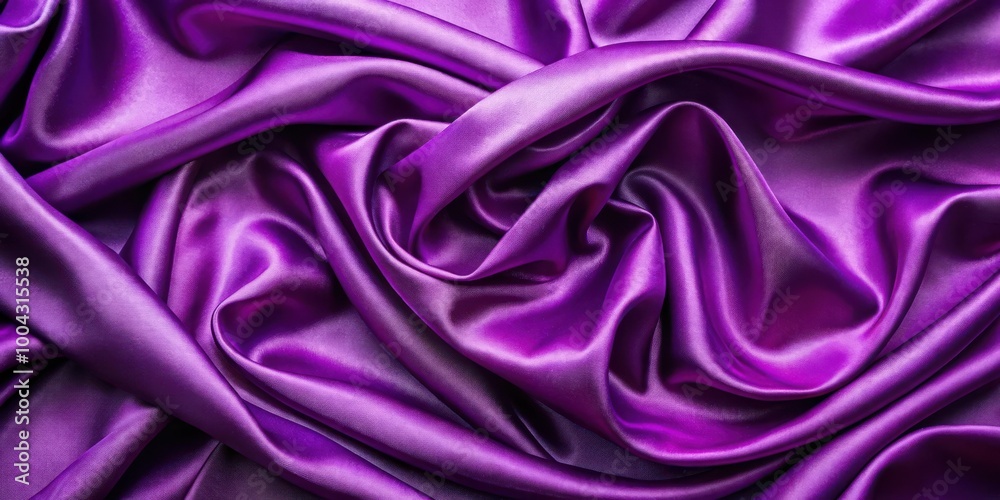 Obraz premium Purple Silk Fabric Texture Background with Elegant Copy Space for Creative Designs