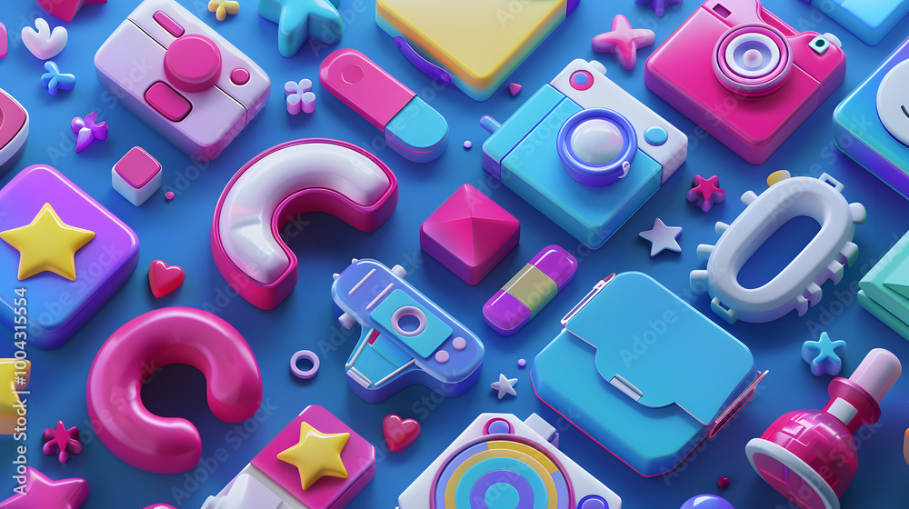 Repetition Icon Layout Design 3D Repetition Icon Layout Design 3D
