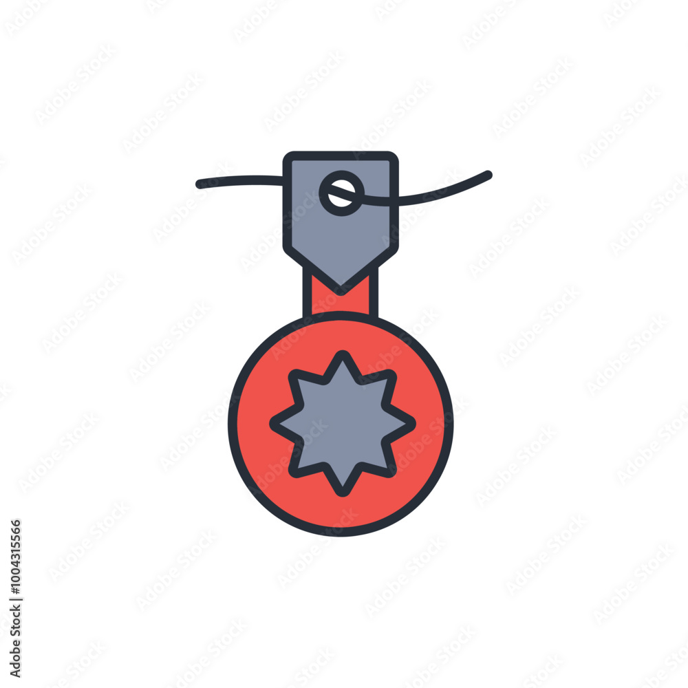 Medal icon. vector.Editable stroke.linear style sign for use web design,logo.Symbol illustration. Medal icon. vector.Editable stroke.linear style sign for use web design,logo.Symbol illustration.