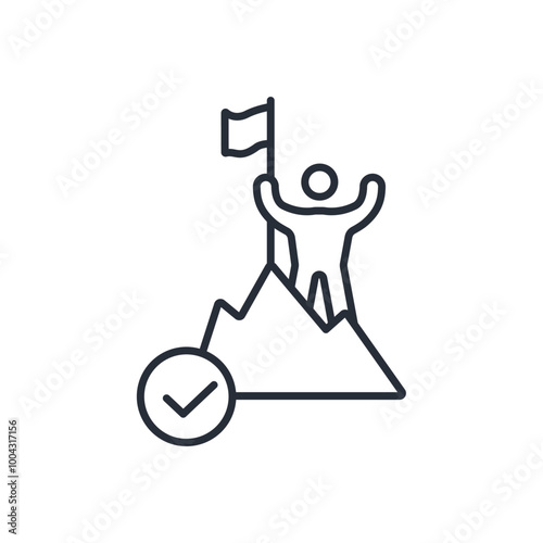 triumph icon. vector.Editable stroke.linear style sign for use web design,logo.Symbol illustration.