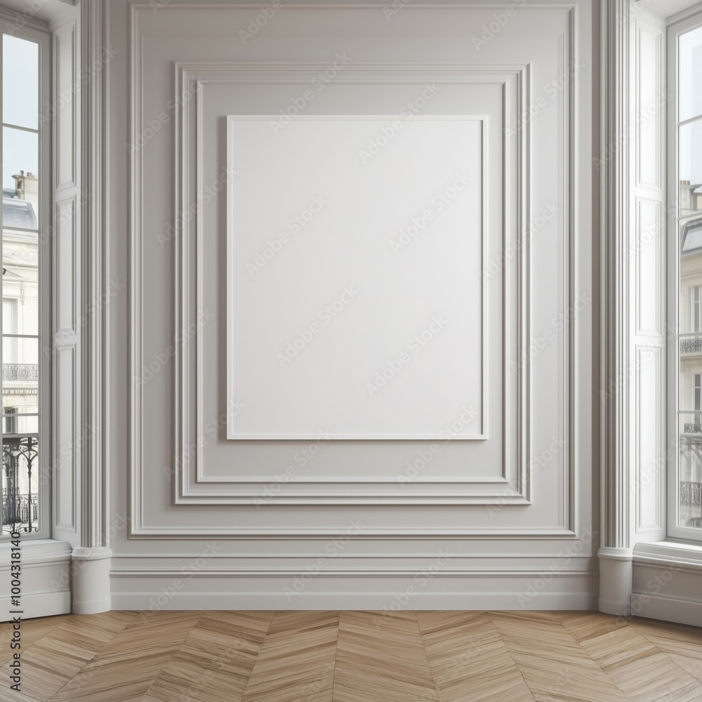 Blank mockup poster frame on the wall Blank mockup poster frame on the wall