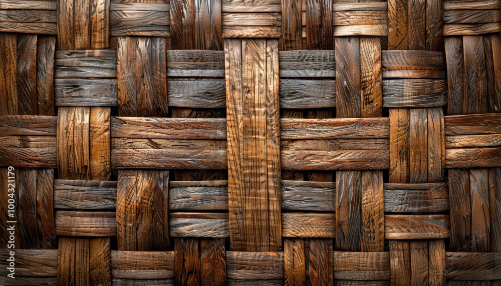 Wicker Basket Texture: Decorative Wooden Mesh and Striped Wood Pattern Wicker Basket Texture: Decorative Wooden Mesh and Striped Wood Pattern