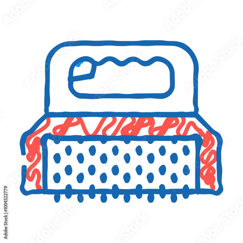 manual skinning machine doodle icon sketch vector. manual skinning machine sign. isolated symbol illustration