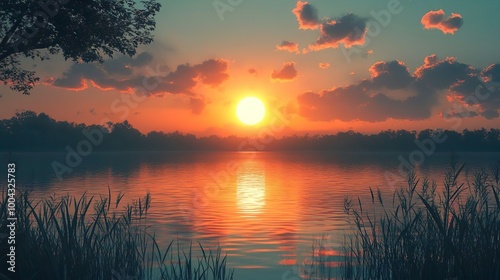 4K Desktop Wallpaper Showcasing Serene Sunset Tranquil Horizon Background