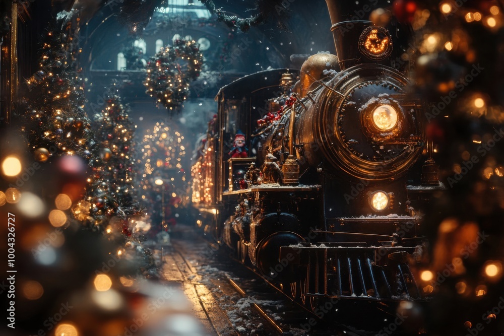 Experience the Magic of a Christmas Train Journey in a Winter Wonderland Setting Experience the Magic of a Christmas Train Journey in a Winter Wonderland Setting